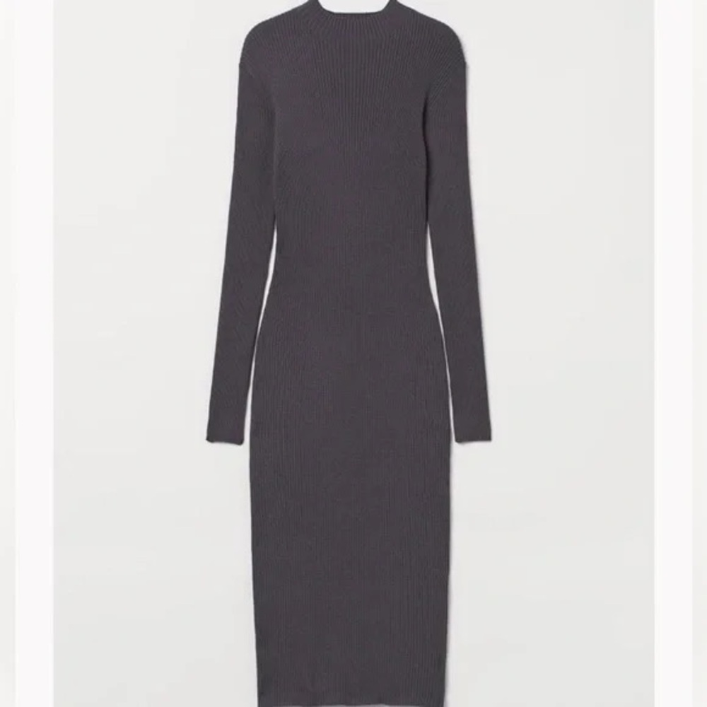 H&M Dark Gray Long Sleeve Dress